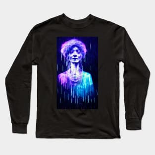 Haunting Woman in the Rain Long Sleeve T-Shirt